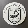 Black Scorpion Karate Waterproof Stickers (9cm)